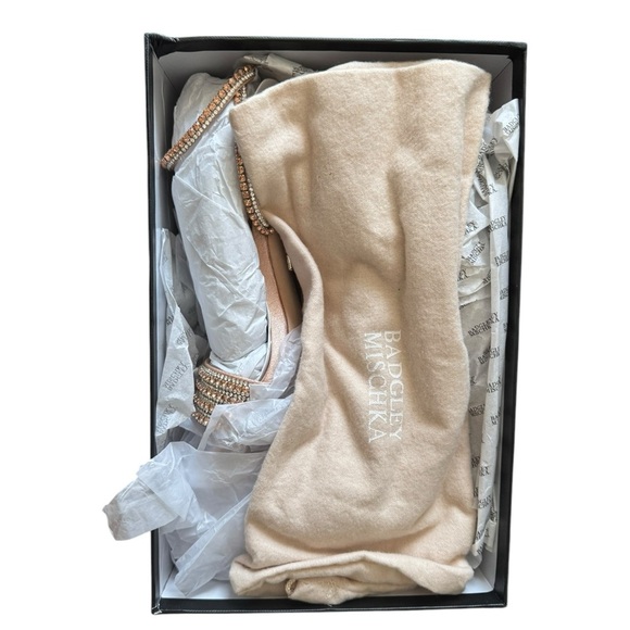 New! Badgley Mishka Becca Strappy‎ Block Heel Rhinestone - Picture 4 of 8